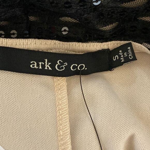 72. Ark & Co. Black Sequin Shift Dress Sz S 3/4 Sleeve  NWT Party NYE Sparkly - Picture 7 of 12